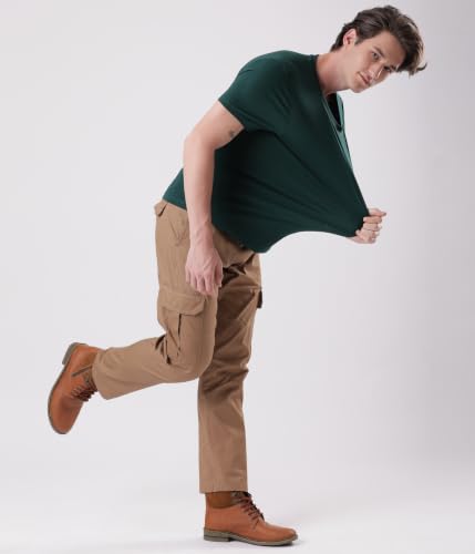 Image of TURMS Men's Anti Stain Casual T-Shirt Round Neck Half Sleeves | Anti Odor Water Repellent | Stretchable Cotton Rich Solid | Available in Plus Sizes