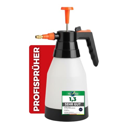 Ludwig Lacke Drucksprüher 1L [feiner Sprühnebel sofort einsatzbereit] Sprühflasche [verstellbare Düse maximale Kontrolle] Pumpsprüher für Pflanzen Tapeten entfernen Auto Bremsen Reinigung
