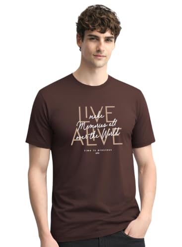 Image of ADRO Printed Tshirt for Men | Cotton Printed T-Shirt | Regular Fit Casual Mens T-Shirts | Premium Summer Tshirts