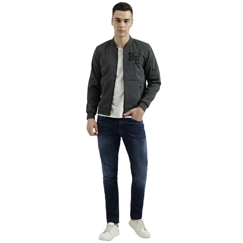 Image of UNITED COLORS OF BENETTON Men's Regular Fit Baseball Collar Scuba Knitted Bomber Jacket