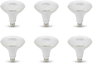 AmazonBasics 90W Equivalent, Daylight, Dimmable, 10,000 Hour Lifetime, PAR38 LED Light Bulb |