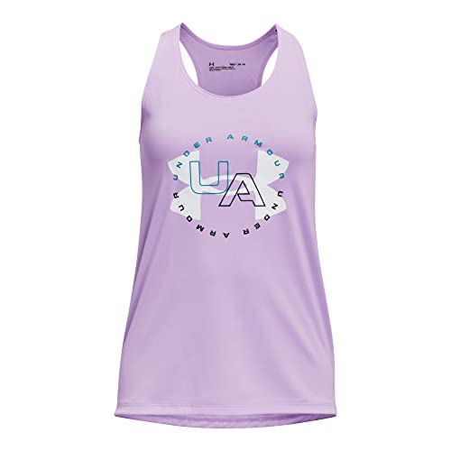 Under Armour Débardeur Fille Tech Big Logo haut de gamme avec textile fluide Nebula Purple