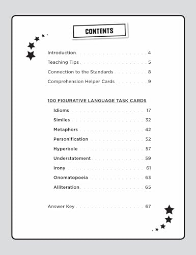 100 Task Cards: Figurative Language: Reproducible Mini-Passages With Key Questions to Boost Reading Comprehension Skills - Image 2