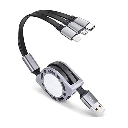 JSTBUY LABEL 3 in 1 Retractable 3.0A Fast Charging Cable Compatible with i-Phone, Type C & Micro USB Port for All Android and i-OS Smartphones (Multicolor) (B09Q6H54PL) Amazon Price History, Amazon Price Tracker