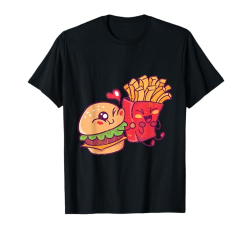 Funny Fast Food - Burger und Pommes T-Shirt
