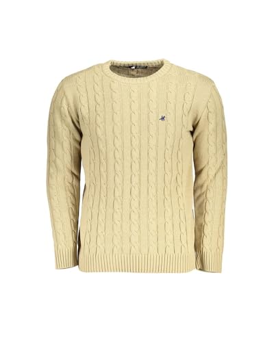 Pull homme tissu beige de qualité premium et finitions soignées