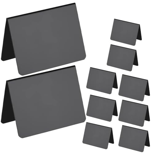 Pizarras de plástico borrables y letreros negros para mensajes de mesa de boda