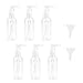 JOYISEN 6 Pezzi Bottiglie da Viaggio Trasparenti 100ML / 3.4OZ Pompa da Viaggio in Plastica Dispenser per Lozione Bottiglia Bottiglie da Viaggio in Aereo Vuote con 2 Piccoli Imbuti