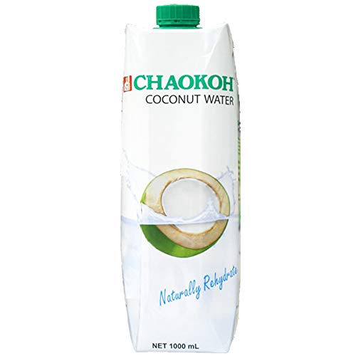 Chaokoh Kokosnusswasser, 100% natürliches Kokoswasser aus Thailand, 1 Liter Packung