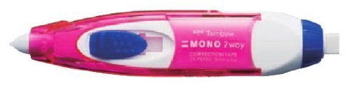 Ruban correcteur MONO 2 voies à application bidirectionnelle précise et boîtier rose