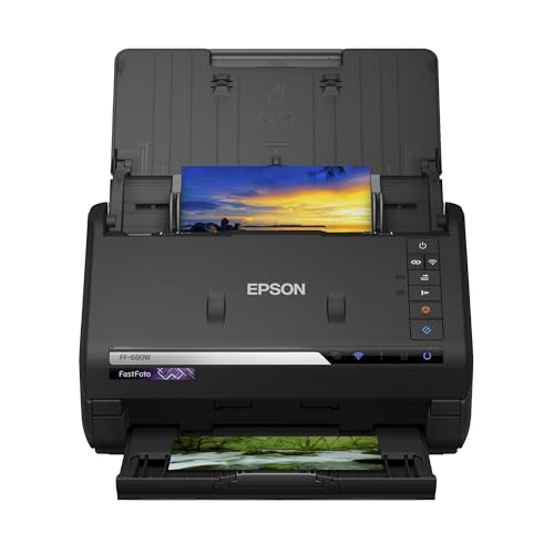 Epson Fastfoto Ff-680W Scanner Rapido con Alimentatore Automatico, 600 Dpi, 45 Ppm, Multiformato,...