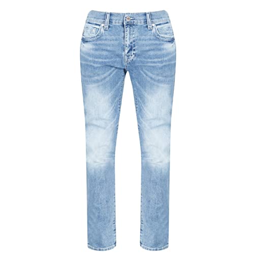 True Religion Rocco Slim Fit Jeans für Herren, Light Breakers, 38