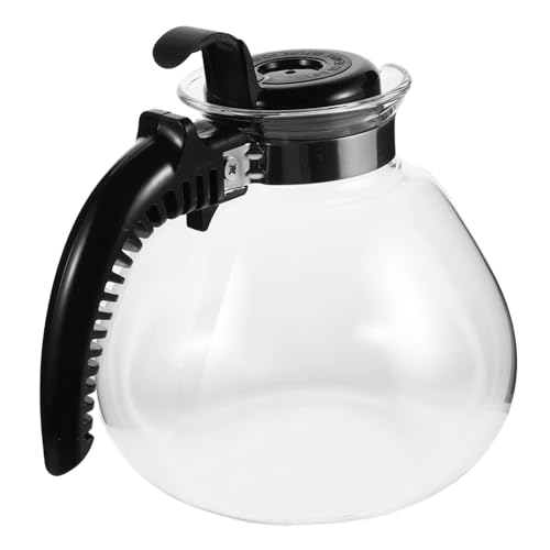 Gatuida Cafetera De Vidrio Cafetera Térmica Jarra Para Café Calentador De Café Cafetera De Cocina Olla De Vidrio Plástico Negro