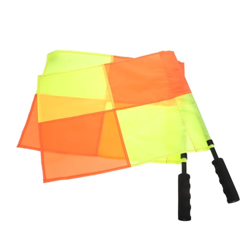 Gogogmee 2pc Soccer Referee Flags Field Corner Flags for Referees Signal Hand Soccer Accessories Portable