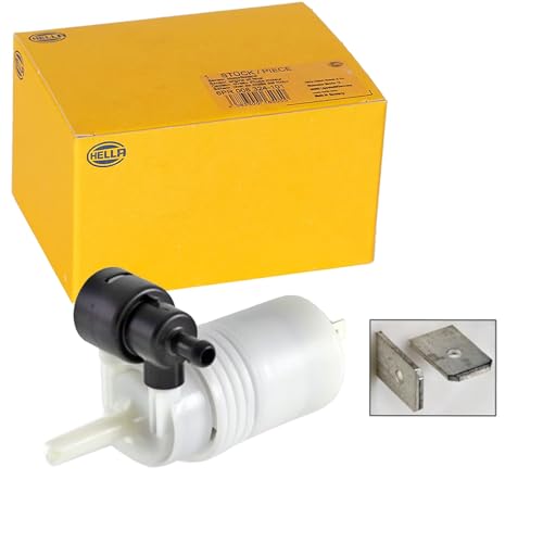 HELLA 8TW 005 206-011 Bomba de agua de lavado, lavado de parabrisas - 12V - eléctrico - Bomba doble - 2bar - Caudal: 60l/h