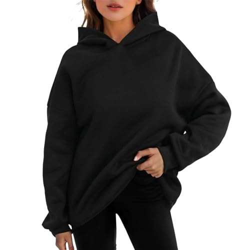 Sweat à Capuche Femme Ample et Chaud en Polaire Molletonné A39
