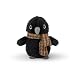 Adorlynetty Bird Stuffed Animal Cute Crow Plush Bag Pendant Simulation Black Crows Stuffed Animals with Shawls Cute Little Bird Plushie Gift for Kids & Friends Crow