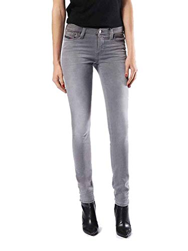 Diesel Skinzee-NE 0674H JoggJeans slim stretch pour femme en denim noir