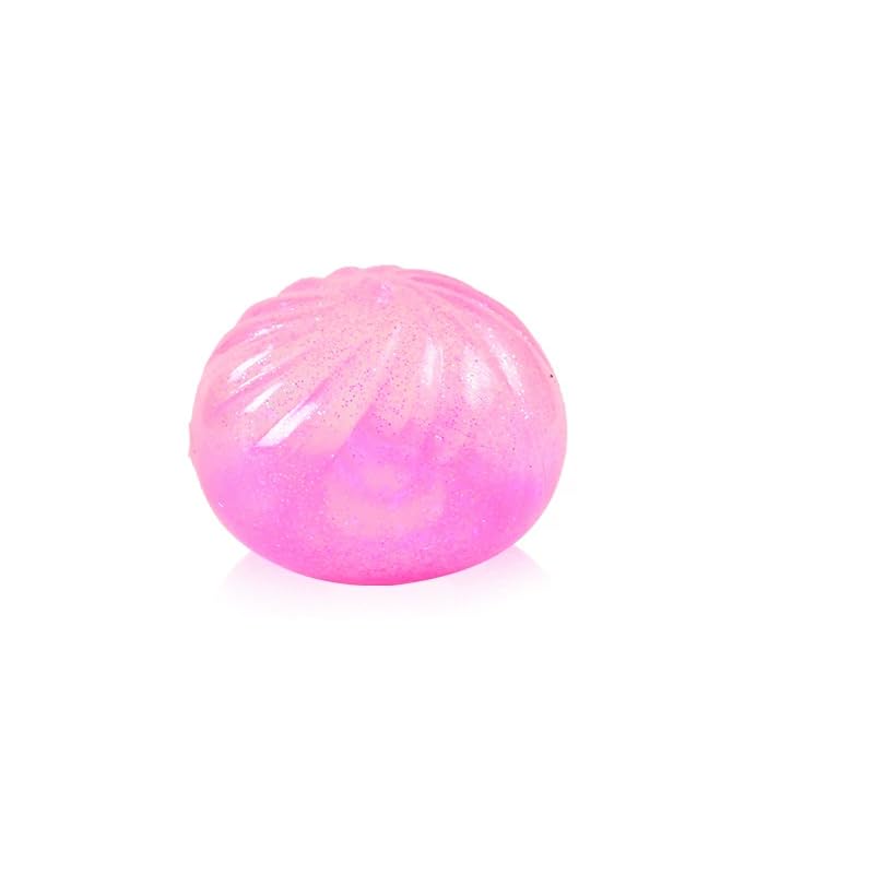 Glitter Filled Dumpling Squishy Stress Balls, Soft Slow Rebound TPR Bao Bun Squeeze Toys, Portable Sensory Fidget Hand Toys For Easter Basket Fillers, Party Favors, Classroom Rewards And Stress Relief