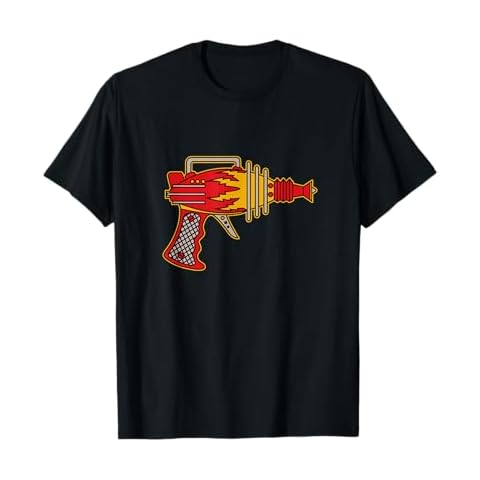 Cartoon Vintage Toy Ray Gun Graphic T-Shirt Cover