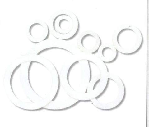 TRLOIYEW Tri Clamp Guarnizione Sanitaria Morsetto Tenuta-PTFE,5 compresse, 108mm-OD119mm TRLOIYEW Tri Clamp Guarnizione Sanitaria Morsetto Tenuta-PTFE,5 compresse, 108mm-OD119mm