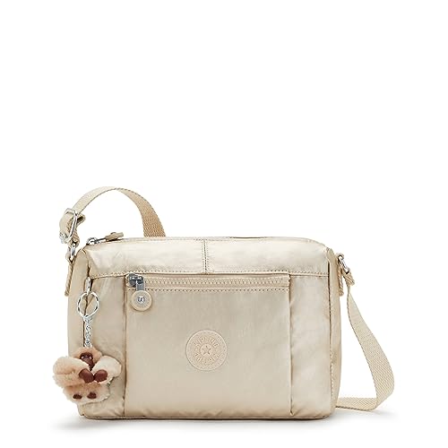 Kipling Wes Metallic Crossbody Bag Starry Gold Metallic