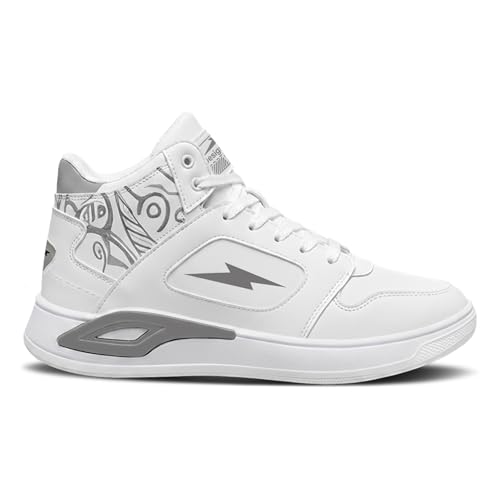 Image of BRUTON Thunder Strike-219 Men's High Top | Lightweight Shoes for Men | Comfortable Walking Jogging Gym Shoes | Lace-Up Training Footwear