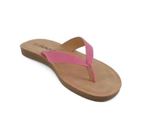 Image of Soda Shoes Women Flip Flops Basic Plain Slippers Thongs Sandals Strap Casual Beach Ella-S