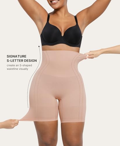 Image of SHAPELLX Tummy Control Shapewear for Women High Waisted Body Shaper Shorts Thigh Slimming Underwear