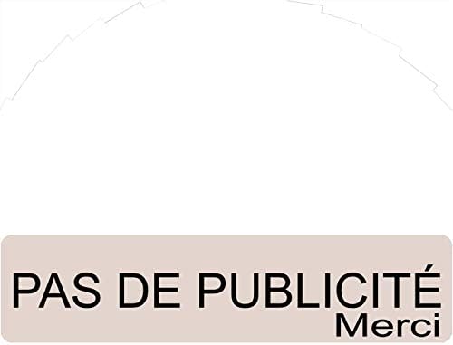 Plaque PAS DE PUBLICITÉ MERCI Adhésive PVC Pour Boîte Aux Lettres