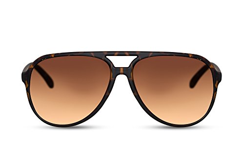 Cheapass Sunglasses Lunettes de Soleil sans monture Larges Branchées Verres Marron Monture Marron Pour Garçons et Hommes Protection UV400 Cover