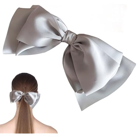 Scicent Vintage Satin Bow Hair Clip Cover