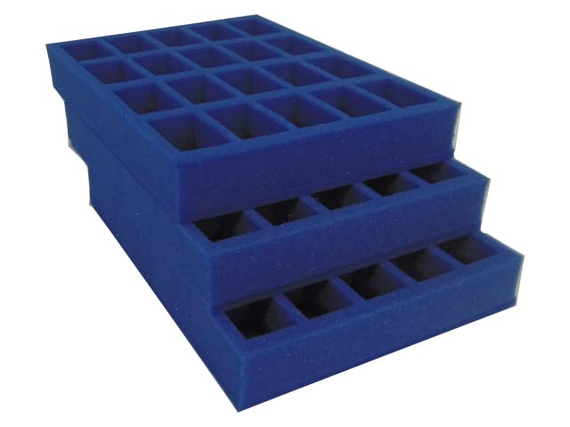 KRReplacement Tray Set for Gamesworkshop SKIRMISH plastic figure case. Carry 60 troops on 32mm bases. Ideal for 6 squads of 10 troops 50mm tall (60 figures total). Perfect for Games Workshop figures