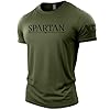 GYMTIER Spartan Forged - Spartan - Men's Gym T-Shirt Bodybuilding Training Workout Lifting Top Clothing, Green, 4XL #3