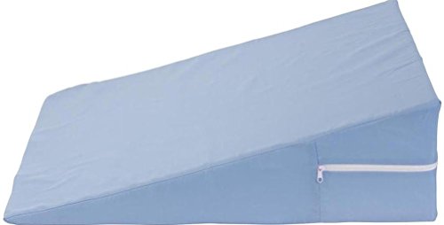 Image of DMI Bed Wedge Pillow and Triangle Wedge with Elevated Incline for Neck Pain, Headaches, Reflux, Shoulders, Back Pain, Foot Support, Knee Pain or Restless Leg Syndrome, 24x24x7 inches, Blue