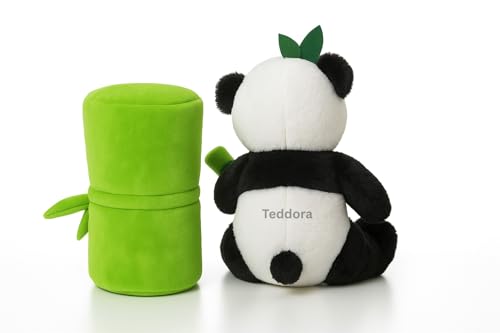 Image of Bamboo Panda Soft Toy for Girls Boys Kids, Animal Plush Stuffed Baby Teddy Gift Birthday, 25 cm