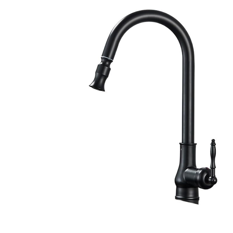 Grue de salle de bains et mitigeur de cuisine eau chaude froide noir