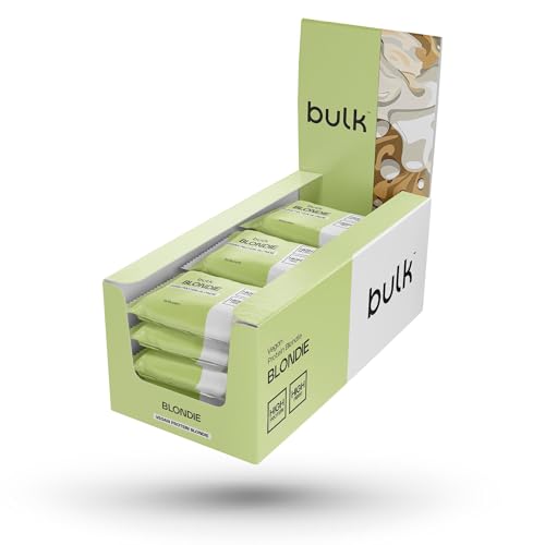 Bulk Veganer Protein Blondie, 60 g, Box mit 12 Blondies, 12 Portionen, Verpackung Kann Variieren