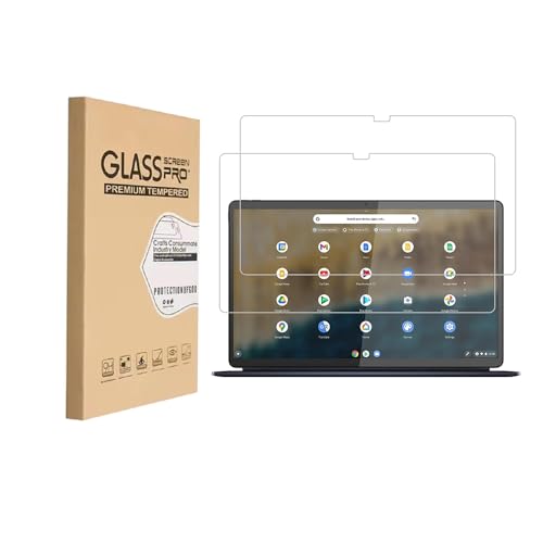 Shunwige Diseñado para Lenovo Chromebook Duet 5 (13.3 pulgadas) Protector de pantalla de cristal templado 9H Anti Scratch HD Clear Bubble Free(2pcs)