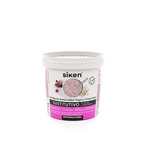 En Oferta Siken Sustitutivo - Porridge Avena, Sabor Yogur Y Frutos Rojos, Para Mezclar Con Agua Fría O Caliente, 1 Vaso Yogur De 52G