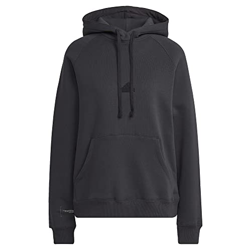 adidas Oversized Hooded Sweatshirt Women's, Grey, Size M, Carbon, Medium