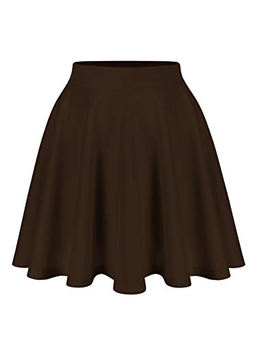DFF Shop Women's Basic Versatile Flared Skater Skirt (Size: S - 3X)