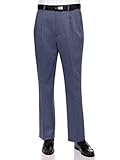 RGM Men's Heather Total Freedom Relaxed Classic Fit Pleated Pant