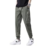 [W Wonyo] ジョガーパンツ メンズ 涼しい 9分丈 ズボン 軽量 薄手 ストレッチ サラサラ サマーぱんつ 冷感 スキニーパンツ 美脚 テーパード サルエルパンツ 吸汗速乾 スリム イージーパンツ スポーツカジュアル ボトムス おしゃれ アンクル丈 シャカパン pants for men 春 夏 khaki XL