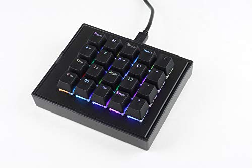 Image of Max Keyboard Falcon-20 Programmable Macropad Mechanical Keyboard, Backlit Multicolor LED, Cherry MX RGB Switch (Cherry MX RGB Brown)