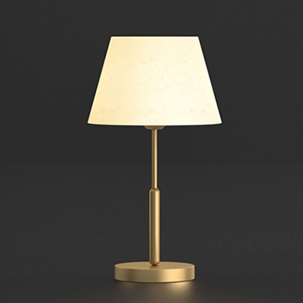 Okucia do lamp stołowych Chiński styl miedziana lampa biurkowa LED 3 kolory ściemniana metalowa lampa biurkowa z tkaniny