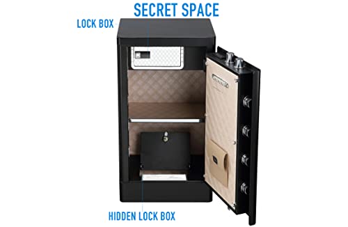 Tenamic Deluxe Biometric Fingerprint Safe Box Smart Touch Screen Fireproof Safe For Home Office Hotel 5.1 Cubic Feet #TOP3