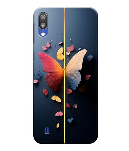 Image of Stylish Butterfly Printed Hard Back Case Cover Compatible for Samsung Galaxy M10 (Multicolor) - D1665