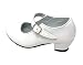 Zapato Flamenco Danza Baile Sevillanas niña Mujer Negro Blanco (33, Blanco)