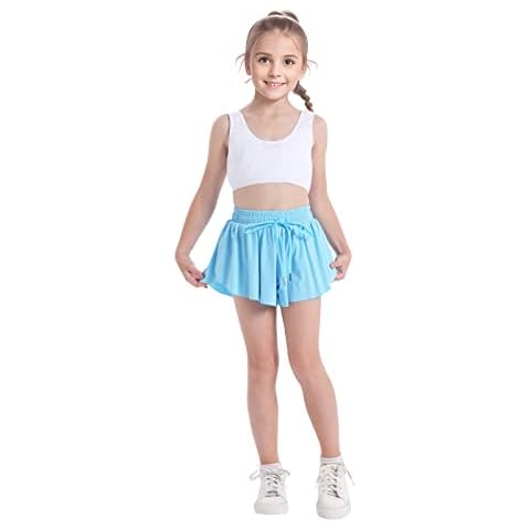 FreeNFond Girls 2-in-1 Flowy Shorts Cover